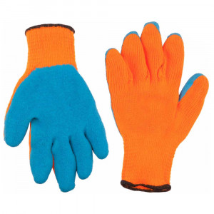 Перчатки акриловые с п/п покр. утепленные (оранжевые)