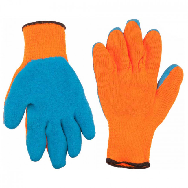 Перчатки акриловые с п/п покр. утепленные (оранжевые)