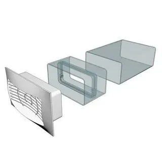 Решетка вентиляционная приточно-вытяжная с фланцем 60x120 Эвент