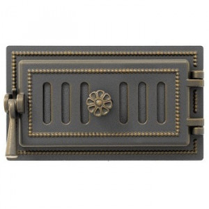 Дверца поддувальная чугунная Везувий 236 (бронза)