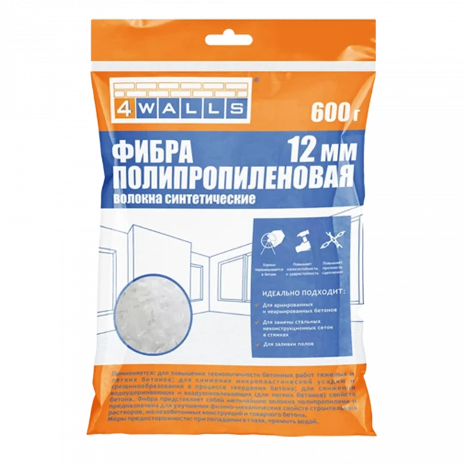 Фибраволокно 4WALLS размер волокна 12мм 600гр