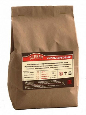 Чипсы дубовые 0,3кг для настаивания алкогольный напитков. Россия