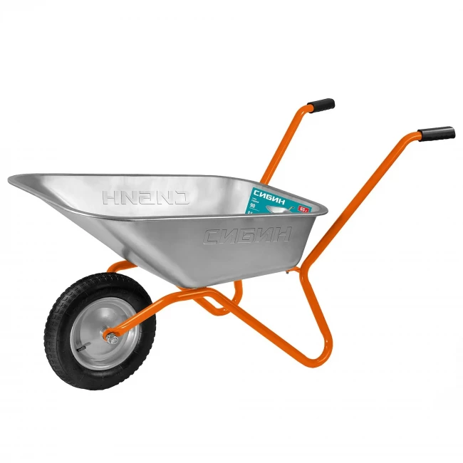 Тачка садовая 1-колесная, пневматическое колесо СТ 11 СИБИН