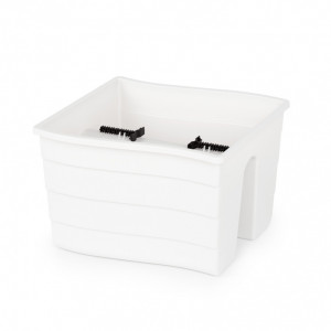 Кашпо на перила 290х290х200мм, цвет белый