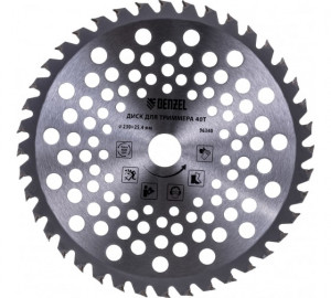 Диск для триммера, 230 х 25,4 толщина 1,3 мм, 40 зубьев Denzel