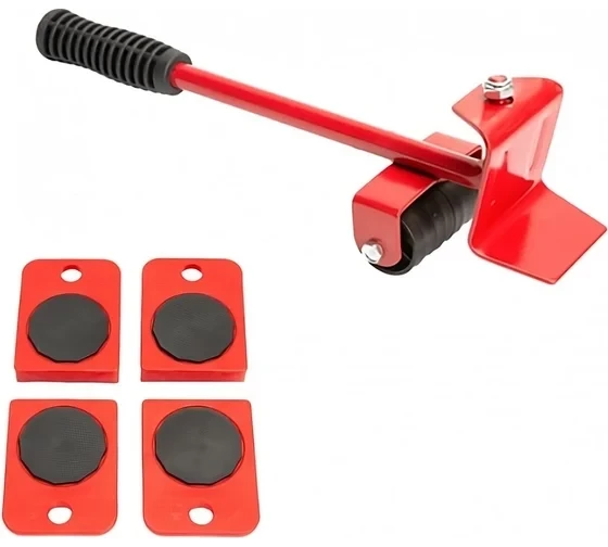 Набор для пермещения мебели домкрат, 5 предметов