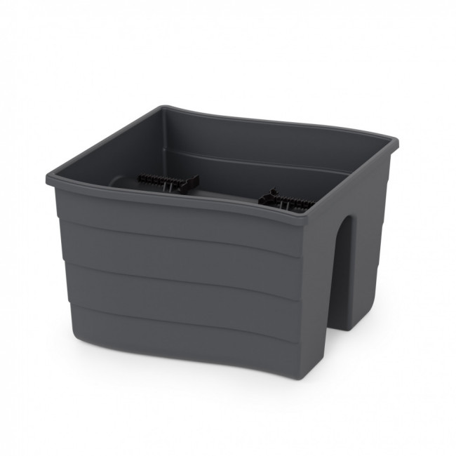 Кашпо на перила 290х290х200мм, цвет графитовый