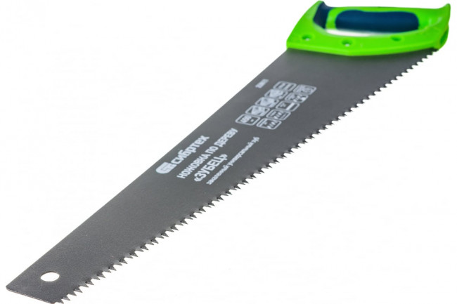Ножовка по дереву 450 мм 2D зуб Сибртех двухкомпонентная рукоятка