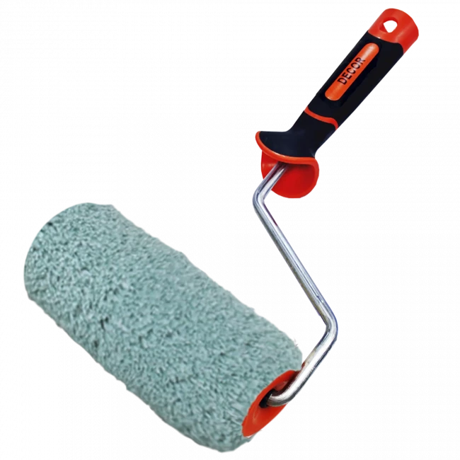 Валик  микрофибра премиум, ворс 12мм, бюгель 8мм, в сборе  DECOR