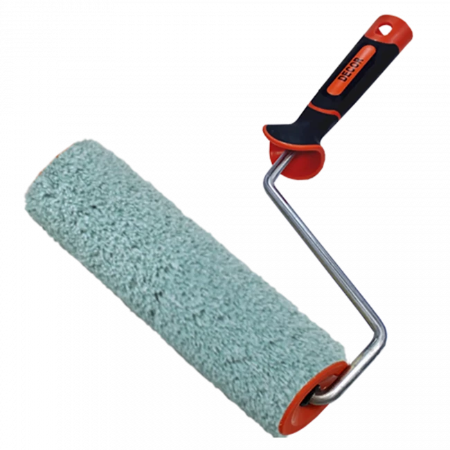 Валик  микрофибра премиум, ворс 12мм, бюгель 8мм, в сборе  DECOR