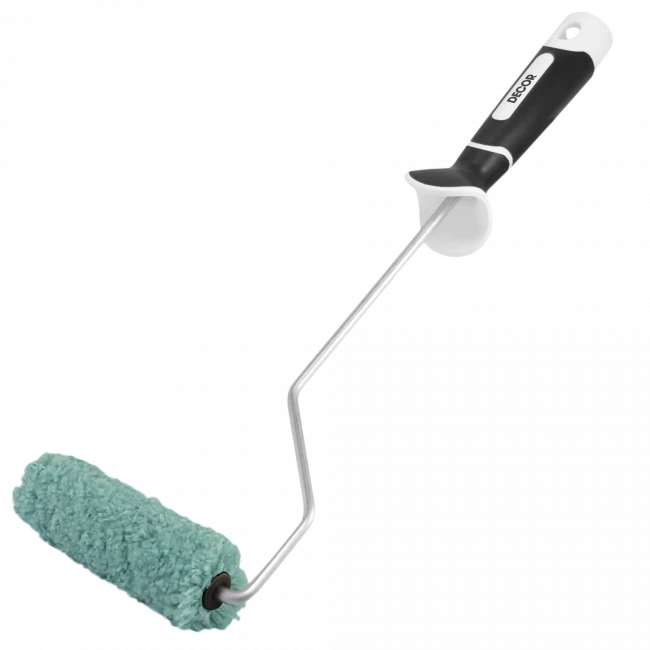 Мини-валик 100х15, микрофибра премиум, ворс 12мм, бюгель 6 мм, 2-К ручка DECOR