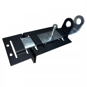 Засов дверной с проушиной ЗД-04 черный "Металлист"