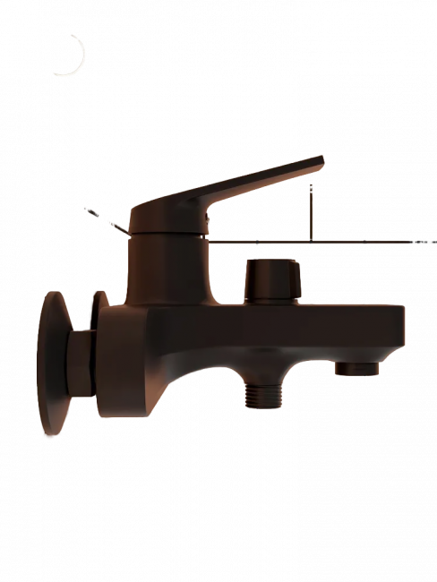 Смеситель для ванной пластиковый чёрный