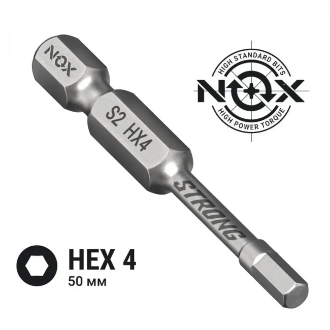 Бита NOX TORSION STRONG HEX4  50 мм   