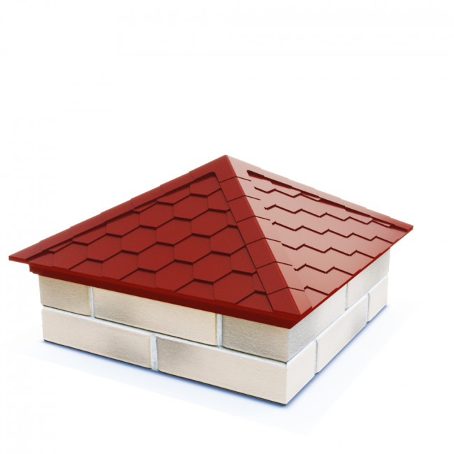 Колпак полимерпесчанный (1,5 кирпича) Красный ZKING