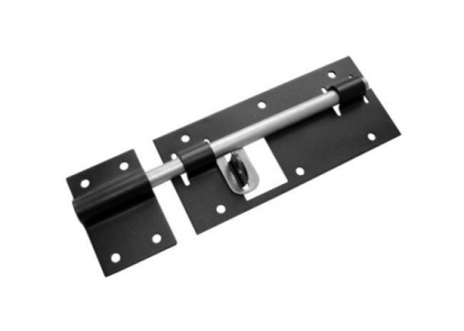 Засов гаражный большой черный "Домарт" ЗГП-300 / ЗВ-300