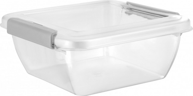 Контейнер для продуктов Plast Team HELSINKI с защёлками 0,5 л квадратный