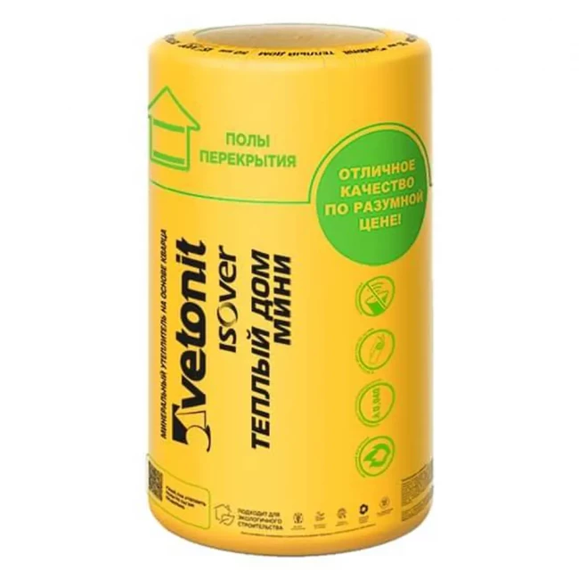 Утеплитель Vetonit (Isover) Теплый Дом Мини рулон 50х610х8200 мм