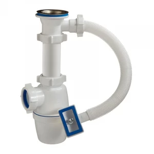 Сифон бутылочный  1½"х40 мм перелив, нерж.решётка Ø 70мм А-4004 ОРИО