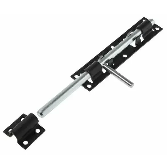 Засов дверной круглый ригель "Домарт" ЗД-300мм чёрный