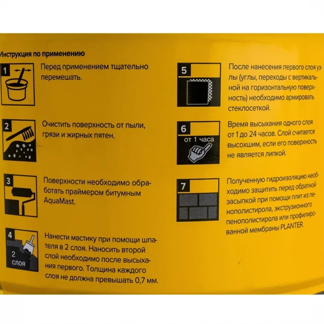 Мастика битумная для Фундамента   AquaMast 