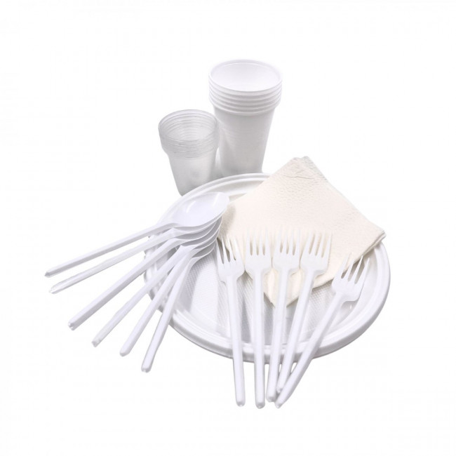 Набор одноразовой посуды Всеобъемлющий на 6 персон