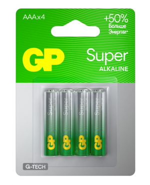 Алкалиновые батарейки GP Super Alkaline G-Tech 24А ААA