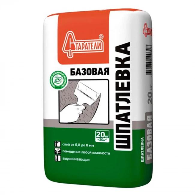 Шпаклёвка цементная СТАРАТЕЛИ Базовая для вн/раб. белая  (20 кг.)