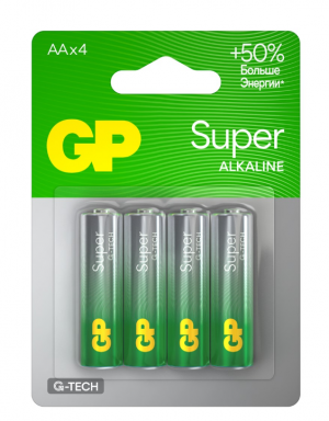 Алкалиновые батарейки GP Super Alkaline G-Tech 15А АA 