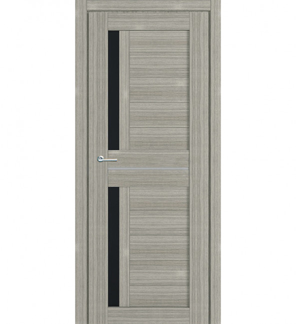 Дверь СФД Модерн 5  ПО Грей./Черное стекл