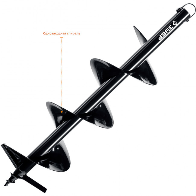 Шнек для мотобуров d=200мм, однозаходный ЗУБР