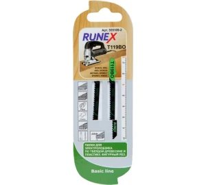 Пилки для лобзика 75x50 мм 12з/д фигурный распил Runex T119BO  