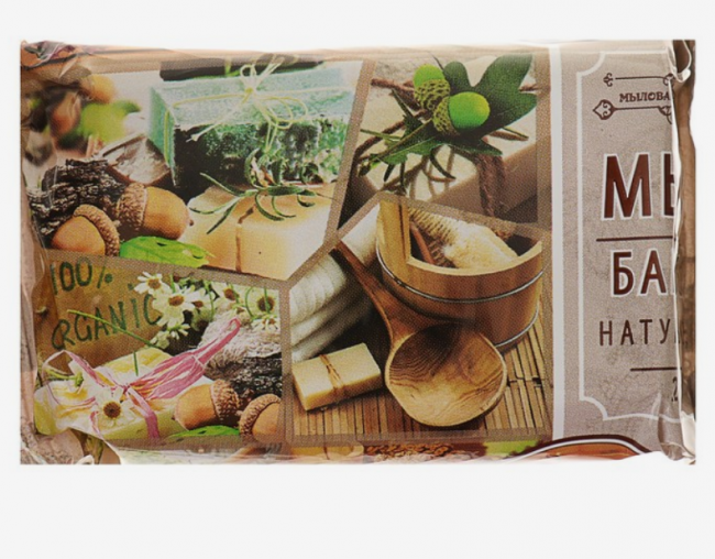 Мыло туалетное Банное в цветной обертке, 200гр