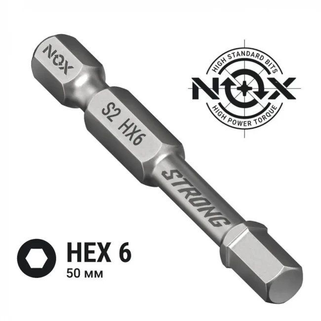 Бита NOX TORSION STRONG HEX6  50 мм