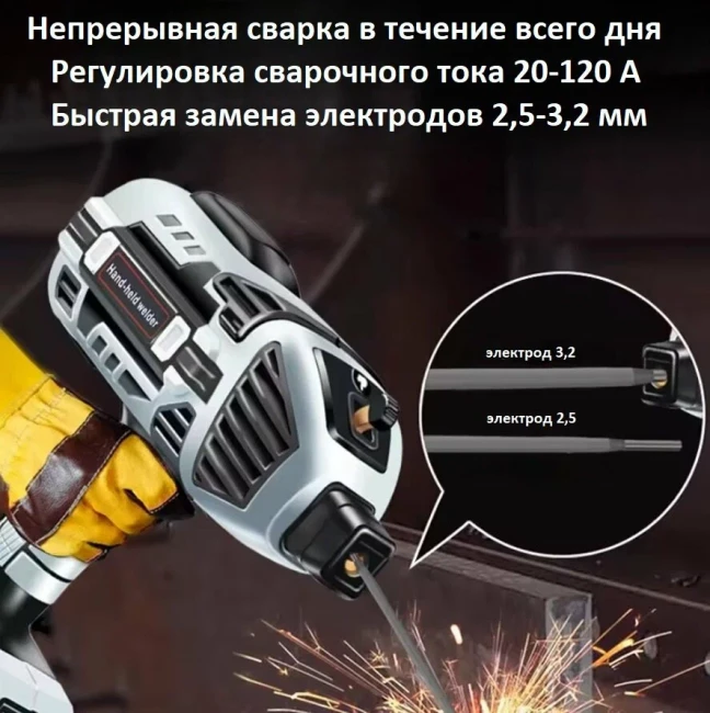 Сварочный аппарат интверторный портативный ручной  MS-120