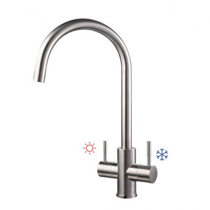 Смеситель для кухни EKO05-1102 нержавеющая сталь двухручковый EKO Wesnaart