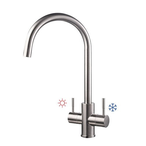 Смеситель для кухни EKO05-1102 нержавеющая сталь двухручковый EKO Wesnaart