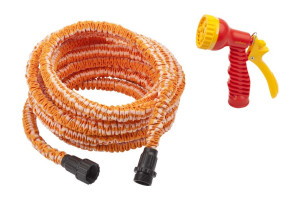 Шланг удлиняющийся 5-15 м, распылитель пистолетный, адаптеры GRINDA PROLine PS-15