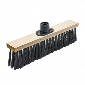Щётка тротуарная 5-ти рядная 275х45мм пластиковая тулейка с резьбой без черенка