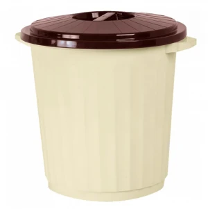 Бак пластиковый коричневый с крышкой 