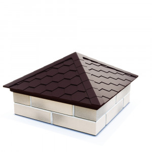 Колпак полимерпесчанный (2 кирпича) Коричневый ZKING