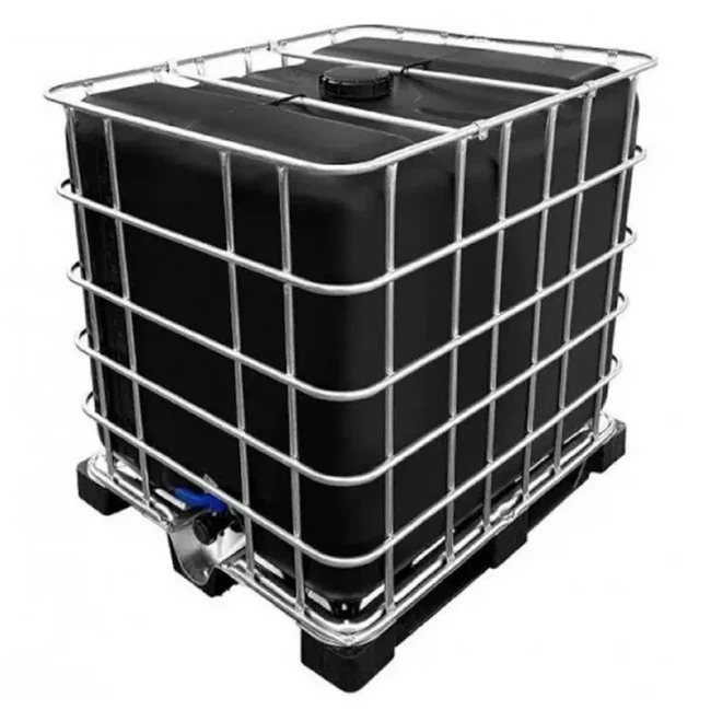 Бочка для хранения жидкостей ЕвроКуб, 1000 л,б/у, чистая, пропаренная, чёрная