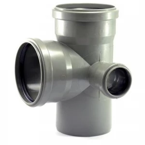 Крестовина внутренняя для канализационных труб двух плоскостная правая Ø110х110х50мм 90° 