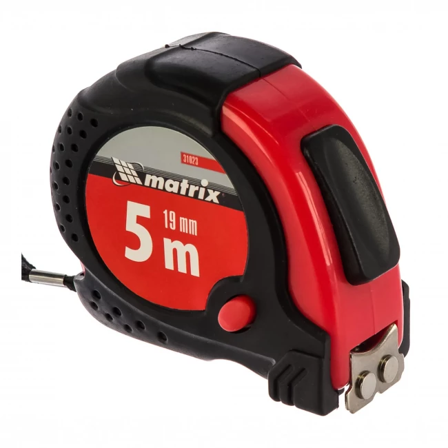 Рулетка в обрезиненном корпусе с магнитом Matrix