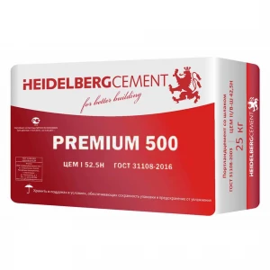 Цемент HEIDELBERG (PREMIUM 600 ЦЕМ 1 52.5Н) 25кг.