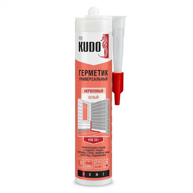 Герметик KUDO акриловый белый 280мл 