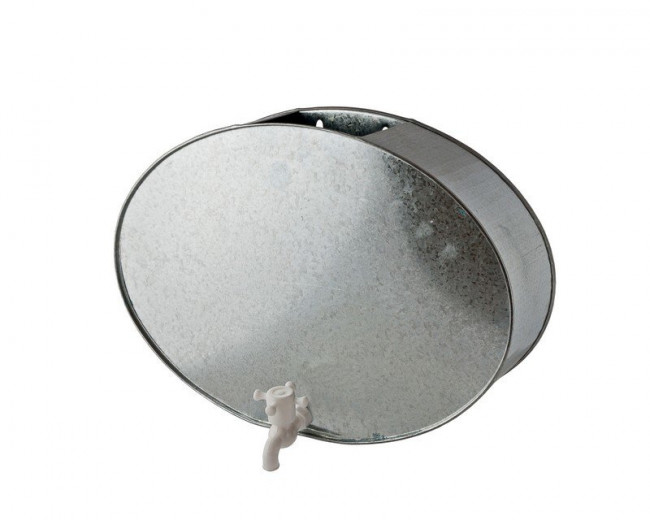 Умывальник оцинкованный 9л овальный с краном