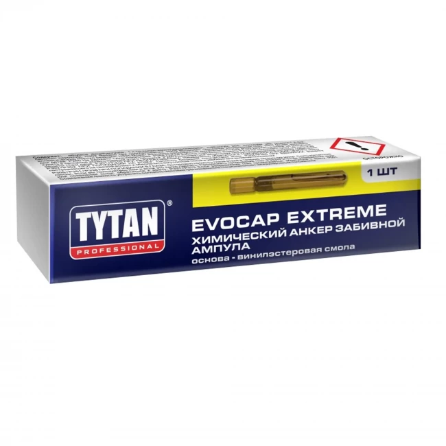 Химический анкер "TYTAN" ампула EVOCAP STANDARD M8/80 забивной (в блистере) 