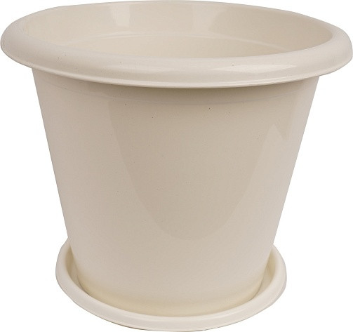 Горшок цветной с поддоном Эконом 