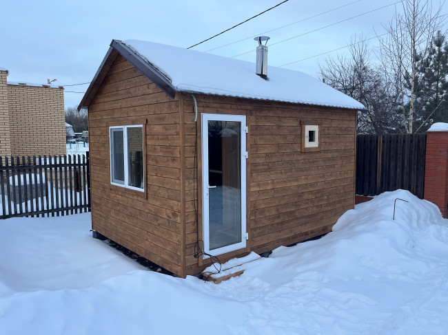 Баня каркасная 12 и 15 квадратов "Под ключ" (3х4, 3х5 м)